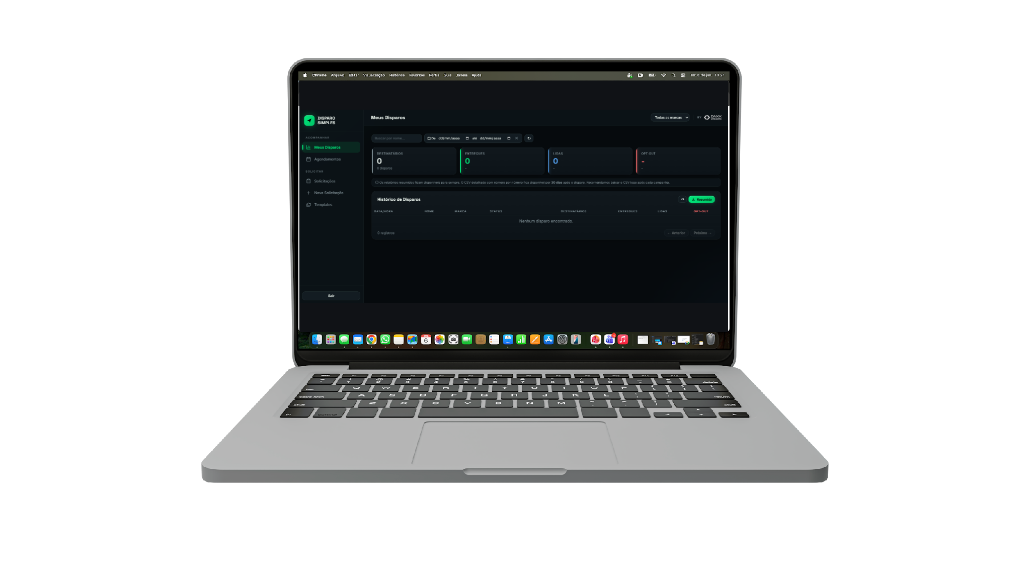 Disparo Simples en un notebook